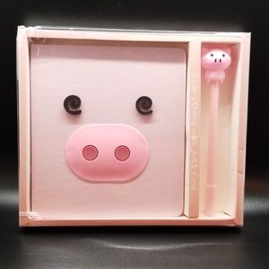 Pink Pig Notebook Set